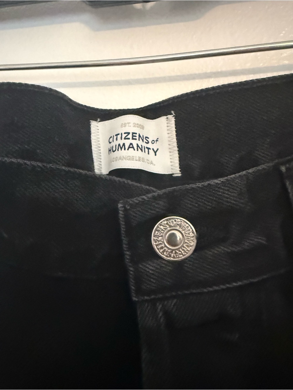 Citizens Of Humanity Jeans Horseshoe Barrel Leg Wide Leg in Andreas Black - Picture 6 of 9